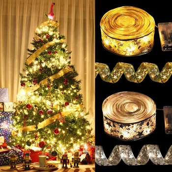 1/2 / 5M Noel Şerit led ışık Dize Noel Ağacı Süsler Peri İşık Noel 2023 Yeni Yıl Ev Dekorasyonu Navidad