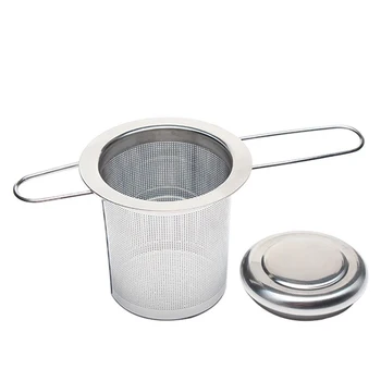 1 adet Paslanmaz Çelik Çay Demlik Gümüş Örgü Mutfak Aksesuarları Güvenli Yoğunluklu Kullanımlık çay süzgeci bitki çayı Araçları Aksesuarları