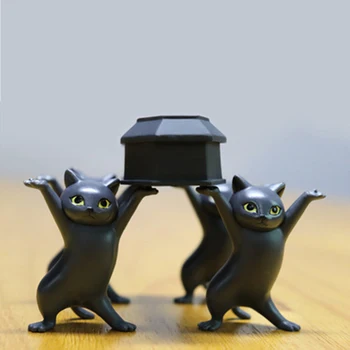 1 takım Siyah Kedi kalemlik Tabut Dans Modeli Komik Oyuncaklar Çeşitli Eşyalar Depolama Braketi Çocuk Oyuncakları Kulaklık Tutucu Ev Dekorasyonu