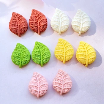 10 Adet Yeni Sevimli Reçine Mini Yapraklar Düz Geri Cabochons Scrapbooking DIY Takı Craft Dekorasyon Aksesuarları