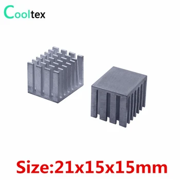 (10 adet / grup) 21x15x15mm Alüminyum soğutucu radyatör ısı emici IC çip Elektronik 3D yazıcı soğutma soğutucu