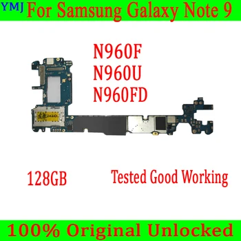 100 % Test Edilmiş Samsung Galaxy Not 9 İçin N960F N960U N960FD Anakart Orijinal Unlocked Android İŞLETİM SİSTEMİ Tam Mantık Kurulu 128GB