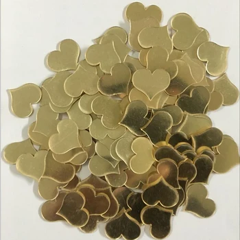 100 adet / grup 2 * 2.25 cm 3D Akrilik Ayna Yüzey Altın Kalp şeklinde Duvar Sticker Düğün Parti Dekorasyon Duvar Çıkartması Aşk sanat posterleri