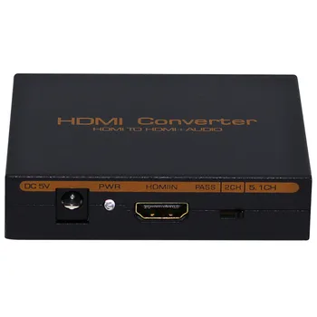 1080 P HDMI HDMI Optik SPDIF Suppport 5.1 + RCA L / R Ses Video Extractor Dönüştürücü Splitter Adaptörü