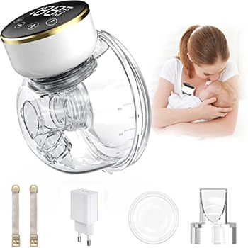 1200mAh Elektrikli göğüs pompası Elektrikli Süt Çıkarıcı Taşınabilir Eller Serbest göğüs pompası Ultra sessiz LED Ekran ile Bebek Aksesuarı