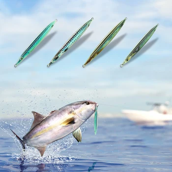 180g 3D Baskı Yavaş Metal Balıkçılık Cazibesi Glow Tekne Balıkçılık Yavaş Jig Jig Bas Döküm Yapay balık yalancı yem Yemler