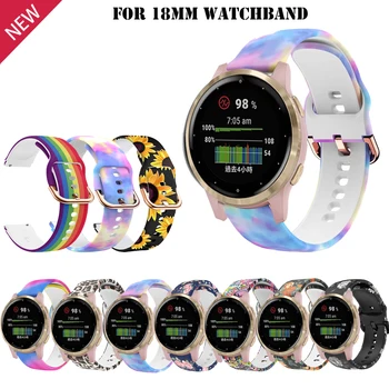 18mm Yedek Watchband Garmin Aktif S / Venu 2S Silikon Kayış Vivoactive 3S 4S / Vivomove Hareket 3S akıllı saat kordonu Kemer