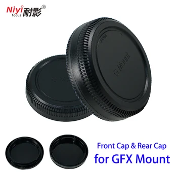 2 adet Lens Arka Kapak Ve Kamera Gövde Kapağı Fuji Fujiflim GFX Montaj GFX50S GFX50R GFX100 GFX100S Kamera Koruyucu lens kapağı Kapağı