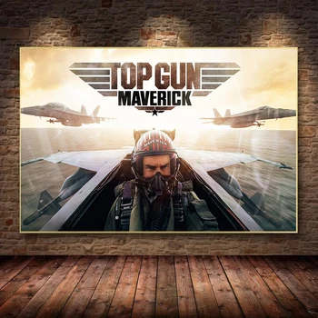 2022 Yeni Film Top Gun Maverick Posteri Aksiyon Filmi Uçak Fighter Duvar Resimleri Tuval Boyama Baskılar Modern Ev Dekor