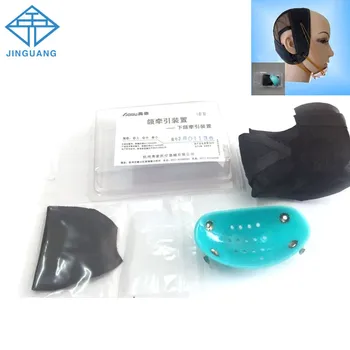3 setleri Ortodontik Mandibular Çene Çekiş Başlık Kap Çekiş Şapka Anti-çene Çekme Başlık ile Sert Çene Kap Diş Maskesi