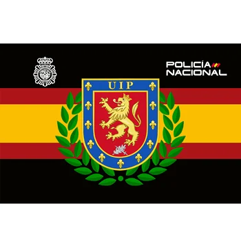 3x5ft İspanya Ulusal Zeytin Çelenk Polis Bayrağı