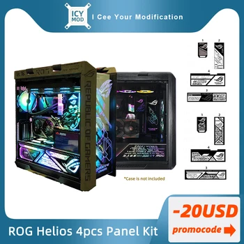 4 adet RGB Paneli Kiti ROG Helios GX601 PC Kasa MOD DIY Dahili ASUS Strix Dekorasyon Tamir ARGB Plaka Özelleştirmek Güç Kaynağı Kapağı