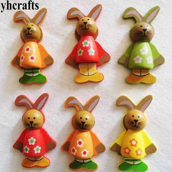 5 ADET / GRUP, Mix renk tavşan çıkartmalar Çocuk oyuncak Erken öğrenme eğitim dıy oyuncaklar Bahar Paskalya el sanatları Anaokulu süs OEM