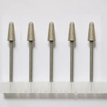 5 adet Diş laboratuvarı 2.35 mm shank HP elmas burs Elmas taşlama kafası Protez yeşim Zümrüt parlatma