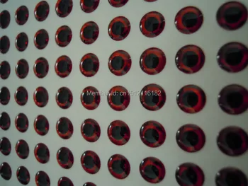 500 adet 3mm / 4mm Kırmızı Gözler Siyah Öğrenci 3D Holografik Balıkçılık Cazibesi Gözler Fly Bağlama Jig El Sanatları Bebek