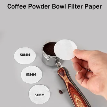 51/53 / 58mm Kahve Tozu Kase filtre Kağıdı Yuvarlak İkincil Su Ayırma Filtre Kağıdı kahve Kolu Tek Kullanımlık Filtre Kağıdı