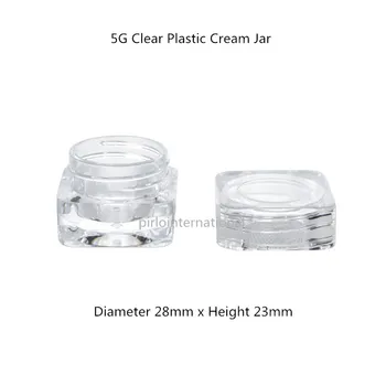 5g Boş şişeler kozmetik kapları kozmetik kavanoz örnek kapları plastik kavanoz kapaklı mini plastik saklama kutusu 100 adet