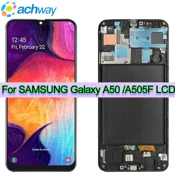 6.4 ' Samsung Galaxy A50 LCD A505 A505F SM-A505F Ekran dokunmatik ekranlı sayısallaştırıcı grup A50 2019 SAMSUNG A50 LCD A505DS