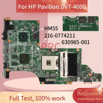 630985-001 630985-501 HP Pavilion DV7-4000 Laptop anakart DA0LX6MB6H1 HM55 216-0774211 DDR3 Anakart