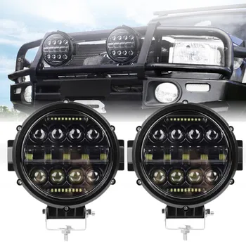 7 İnç LED Far 12V 24V Oto SUV İçin 4X4 Motosiklet Kamyon Traktör Offroad 69W LED çalışma Işığı Araba Aksesuarları Spot
