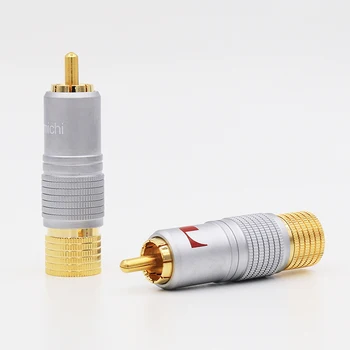 8 Adet Nakamichi RCA fiş Ses Kablosu Konektörü 24 K Altın kaplama + ücretsiz kargo + 100 % yeni