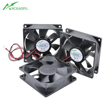 ACP8025 8cm 80mm fan 80x80x25mm DC5V 12V 24V 2pin Soğutma fanı için uygun şasi güç inverteri