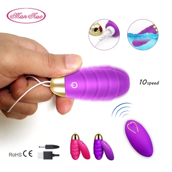 Adam Nuo Kablosuz Titreşimli Yumurta Kadınlar için Seks Oyuncak Kadın Ben Wa topu Kegel Egzersiz Vajinal topu USB Şarj Edilebilir Vibratörler R4