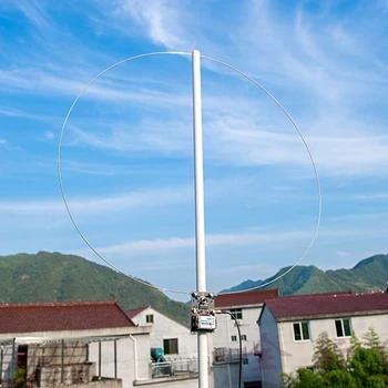 Aktif Manyetik Döngü Anten HA SDR Kısa Dalga Düşük Gürültü Ayarlanabilir Kazanç Radyo Döngü Anten