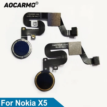 Aocarmo Parmak Izi Sensörü Dokunmatik KIMLIK Ana Flex nokia için kablo 5.1 Artı / X5 TA-1109 5.86 