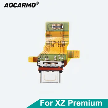Aocarmo USB Konektörü Tip-C Şarj şarj istasyonu Flex Kablo Sony Xperia XZ Premium İçin XZP G8142 G8141 Hızlı Kargo