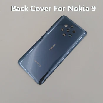 Arka Konut Kapak Nokia 9 İçin PureView Arka Kapı Pil Paneli Kılıf Yedek Parçalar Nokia 9 İçin Logo İle + yapışkan çıkartmalar