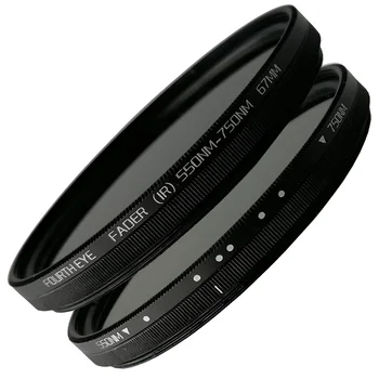 Ayarlanabilir 550nm to 750nm Kızılötesi Filtre 37-82mm IR Filtre Canon Nikon Sony Kamera Lens için