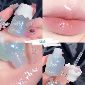 Ayna Su Dudak Parlatıcısı 5 renk Dudak Sır Şeffaf Dudak Yağı Kalıcı Sıvı Dudak Balsamı Glitter Dudak Astar Nemlendirici Makyaj Kozmetik