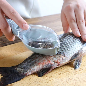 Balık Pulu Planya kapaklı Öldürmek Balık Manuel Kazıyıcı Mutfak Gadget Planya Ölçekli temizleme fırçası Deniz Ürünleri Araçları mutfak gereçleri