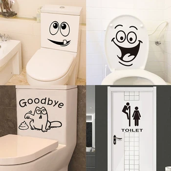 Banyo Tuvalet Çıkartmalar Tuvalet Yaratıcı Dekorasyon Boyama Goodbey Komik Graffiti Tuvalet Çıkartmalar Ev Dekorasyon Çıkartmaları