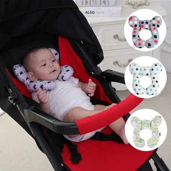 Bebek Yumuşak Pamuklu Seyahat Yastık Boyun destek yastığı Bebek Arabası Koruma U şeklinde Kafalık Araba Koltuğu Arabası Yastıklar