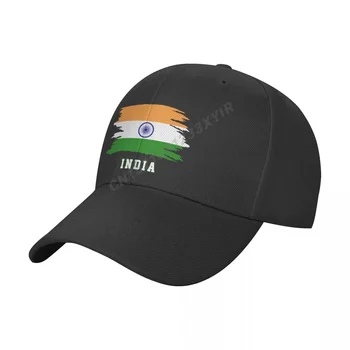 Beyzbol şapkası Hindistan Bayrağı Serin Hint Hayranları Vahşi Güneş Gölge Doruğa Ayarlanabilir Açık Kapaklar Erkekler Kadınlar için