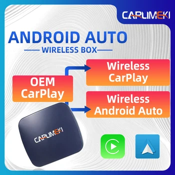 CARLİMEKİ Kablosuz Android Otomatik Adaptör ve Kablosuz Apple Carplay Adaptörü - 2 in 1, Dönüştürmek Kablolu Kablosuz, Kablosuz Carplay &