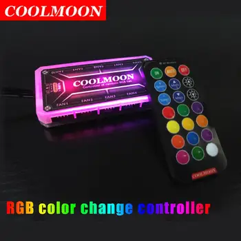 COOLMOON DC12V 5A RGB Aydınlatma Uzaktan Kumanda LED Renk Akıllı Kontrolör Masaüstü Bilgisayar Bileşenleri yapmak Domputador