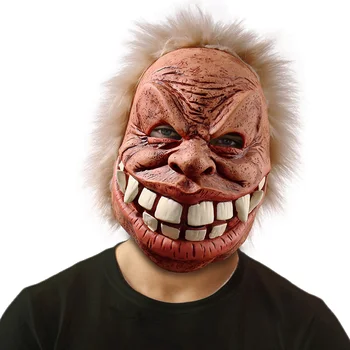 Cadılar bayramı Komik Canavar Maskesi Cosplay Büyük Diş Yaşlı Adam Gerçekçi Lateks Kask Parti Bar Perili ev Karnaval Kostüm Sahne
