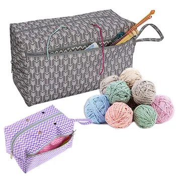 DIY dikiş Crocheting Örgü Organizatör 2 Boyutları Iplik Depolama Organizatör Bölücü Ile Taşınabilir el yapımı dikiş malzemeleri depolama