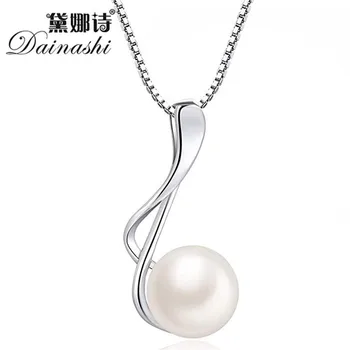 Dainashi doğal tatlı su incisi 925 ayar gümüş kolye Bükülmüş kolye moda kişilik basit yüksek takı kadınlar için