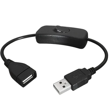 Erkek Kadın USB kablosu Anahtarı İle ON / OFF Kablo Uzatma Geçiş USB Lamba USB Fan LED ışık Şerit Güç Hattı 2A Akım
