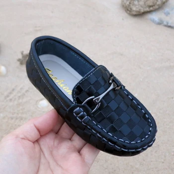 Erkek Kız Ayakkabı Moccasins Yumuşak Çocuk Loafer'lar Çocuk Flats Casual Tekne Ayakkabı çocuk Düğün deri ayakkabı sonbahar Moda