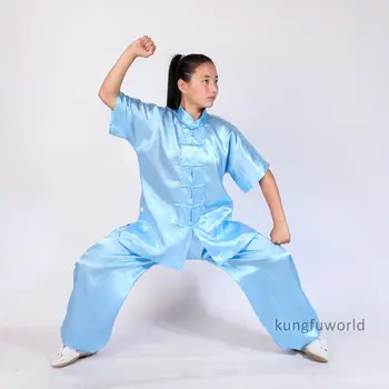 Erkek ve Kız Changquan Tai chi Takım Elbise Wushu dövüş sanatları Nanquan Kanat Chun Üniformaları