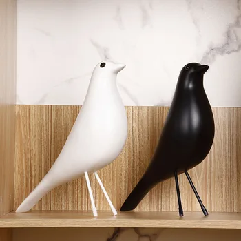 Ev Dekorasyon Ev Kuş Ahşap El Sanatları Bobo Besleyici Kızgın Kuşlar Tweety Yapay Dekor Ev Dekorasyon Karakter Reçineler