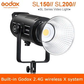Godox SL150II SL200II LED Video ışığı 150W 200W Bowens Dağı Günışığı Dengeli 5600K 2.4 G Kablosuz X Sistemi Röportaj için