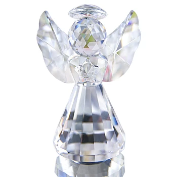 H & D Küçük Kristal Melek Heykelcik Noel Dekoratif Paperweight Cam Süs Ev Düğün Dekor İçin Tahsil Hediye Çocuklar için