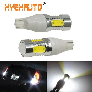 HYZHAUTO 2 Adet T15 W16W LED geri Vites lambası ampuller COB 7.5 W araba ışıkları beyaz otomatik yedek ışık 6500K 12V