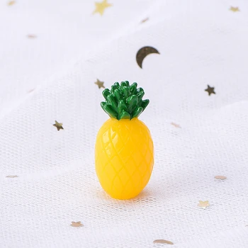Houlife Reçine Mikro Peyzaj Minyatür Dekorasyon Sarı Ananas / Ananas Meyve 27mm x 14mm, 1 Adet